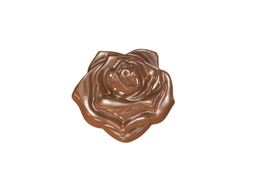 POLYCARBONATE CHOCOLATE MOULD - ROSE FLOWER SHAPE
